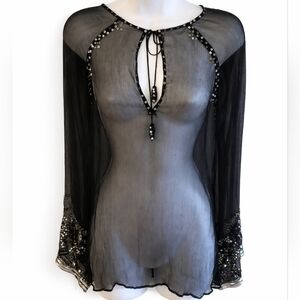 Dark Romantic Gothic Romance Whimsigoth Sheer Boho Peasant Night Fairy Fairycore